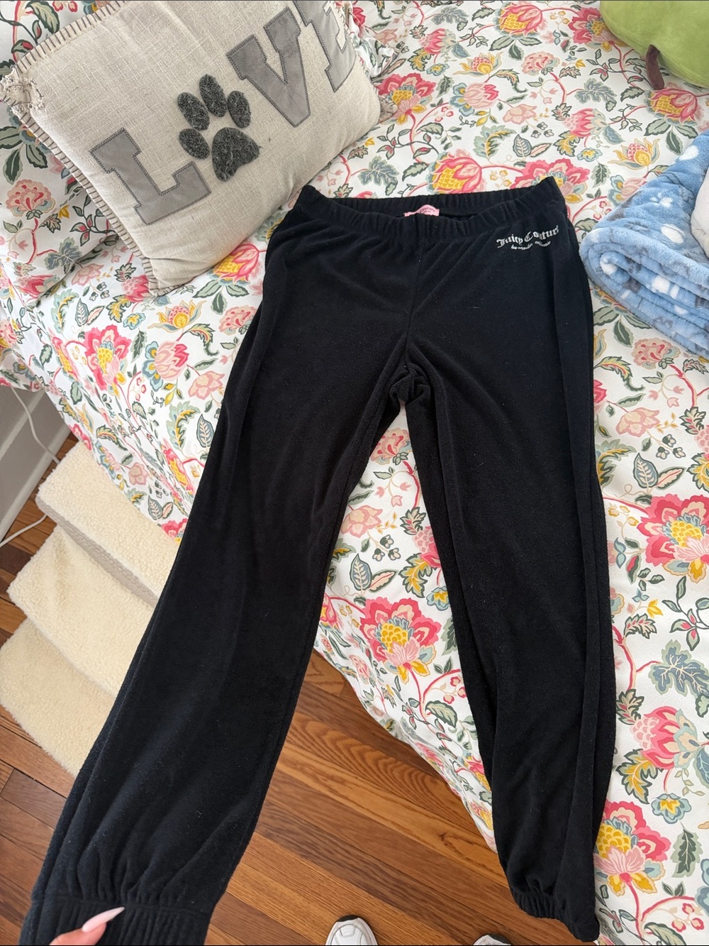 Juicy Couture Black Velour Joggers